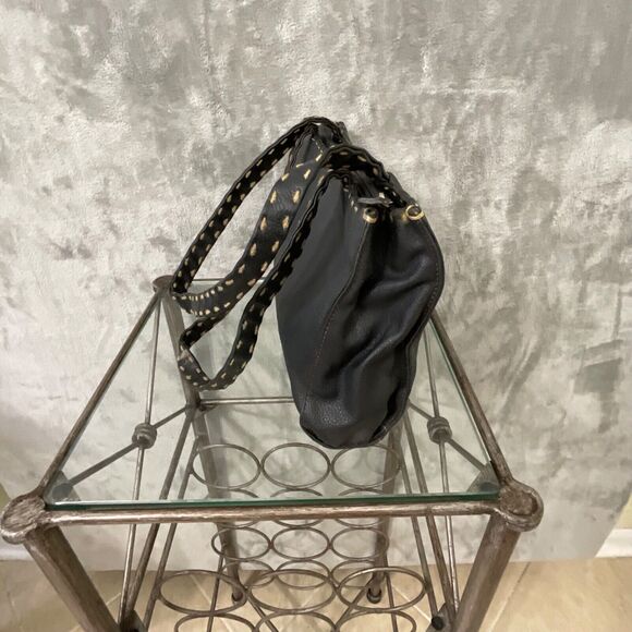 Vintage The Sak Elliot Lucca Black Leather/PVC Purse Thick contrasting trim 80’s - Picture 5 of 15